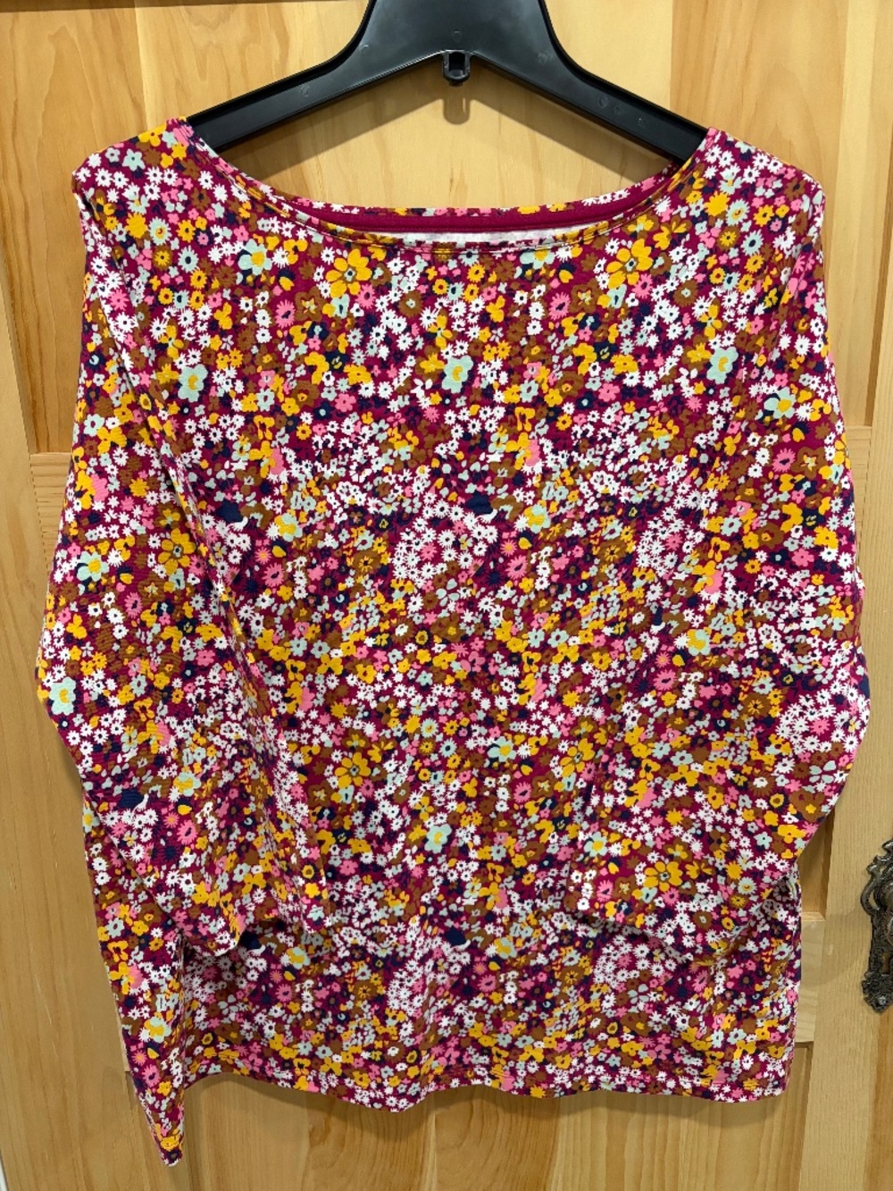 Talbots Floral Quarter Sleeve T-Shirt Sie 1X